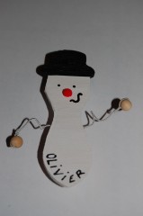 marque-places, Noël, bonhomme de neige