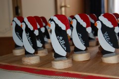marque-place, Noël, pingouin